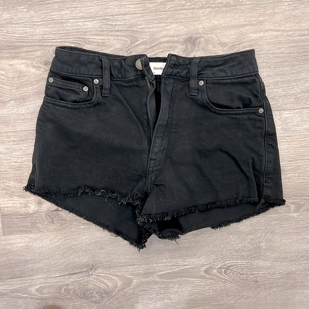 Sunday Best Black Jean Shorts